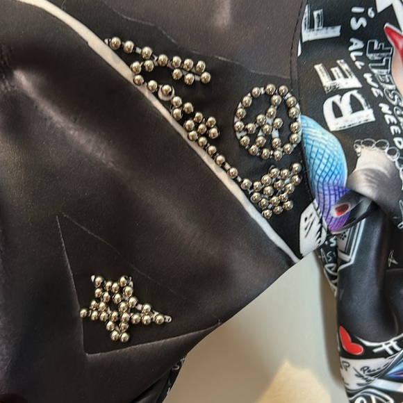 Rock N Karma Bomber Moto Jacket Bedazzled L - Picture 12 of 17